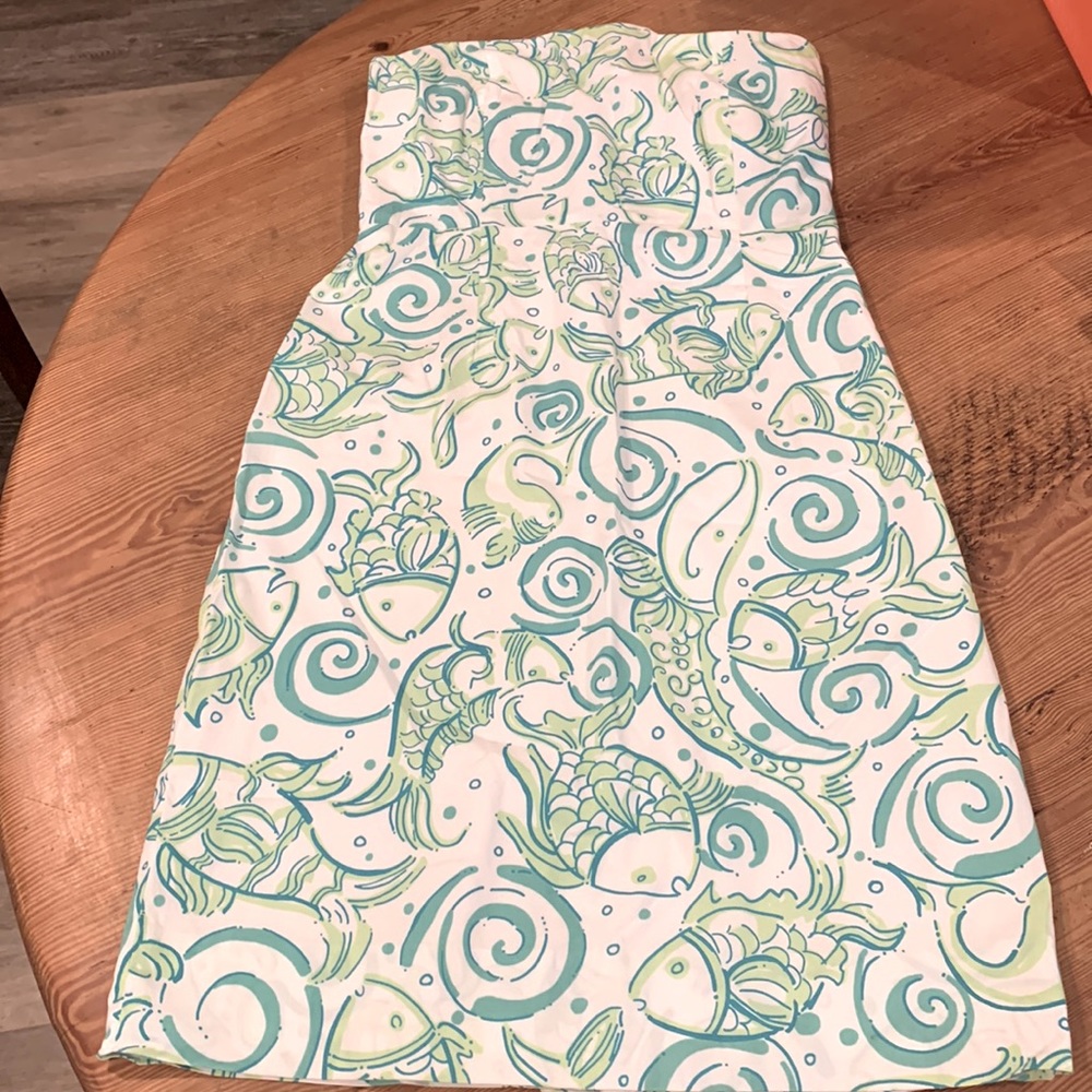 Vintage Lilly Pulitzer Strapless Dress Size 8